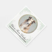 Borzoi-honden Huwelijksservetten met foto Servet (Hoek)