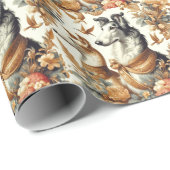 Borzoi hondenillustratie Cadeaupapier (Rol Hoek)