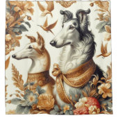  Borzoi hondenillustratie Douchegordijn (Voorkant)