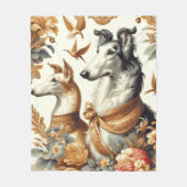 Borzoi hondenillustratie Fleece Deken (Voorkant)