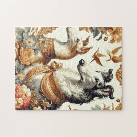  Borzoi hondenillustratie Legpuzzel (Horizontaal)