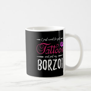Borzoi Hondenliefhebber Tattoo Funny Dog Mom Gift Koffiemok