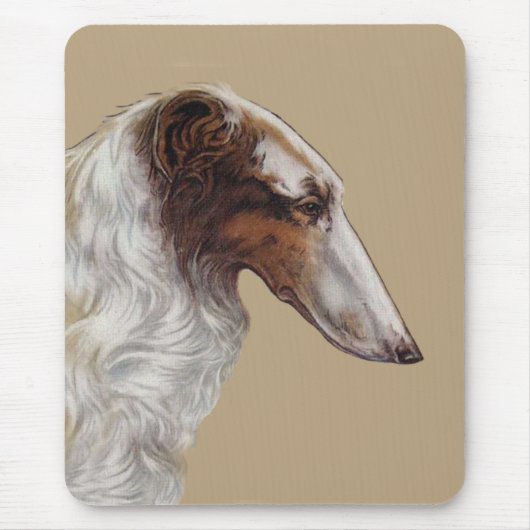 Borzoi hoofd muismat (Voorkant)