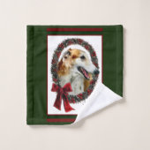 Borzoi houdt van Kerstmis Bad Handdoek (Wasdoekje)