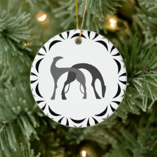 Borzoi Hound Kerst Ornament