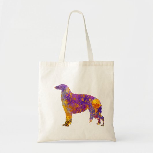 Borzoi in watercolor tote bag (Voorkant)