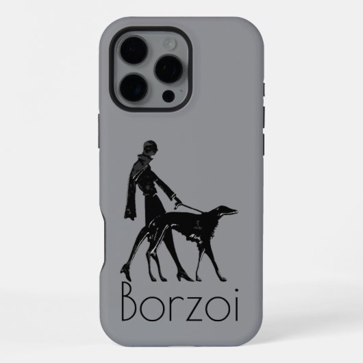 Borzoi iPhone Hoesje (Achterkant)