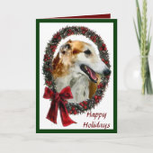 Borzoi Kerst Kaarten (Voorkant)