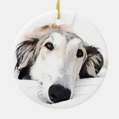 Borzoi Kerst Ornament (Achterkant)