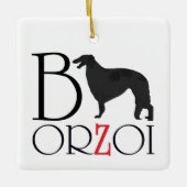 Borzoi Kerst Ornament (Voorkant)