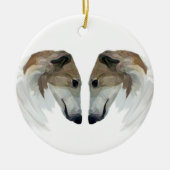 Borzoi Kerst Ornament (Voorkant)