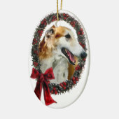 Borzoi kerstcadeaus Ornament (Links)