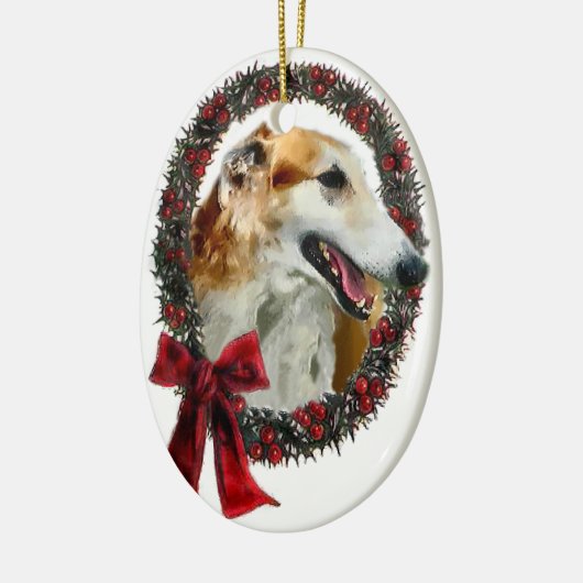 Borzoi kerstcadeaus Ornament (Links)