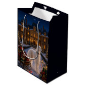 Borzoi Kerstcadeautas Medium Cadeauzakje (Voorkant Gekanteld)
