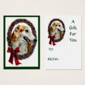 Borzoi-kerstcadeautentags Visitekaartjes (Voorkant /achterkant)