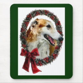Borzoi kerstcadeautjes muismat