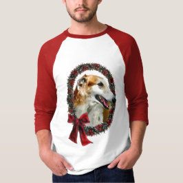 Borzoi kerstcadeautjes t-shirt