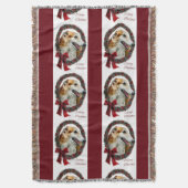 Borzoi Kerstmis Deken (Voorkant Verticaal)