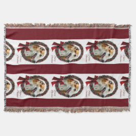 Borzoi Kerstmis Deken