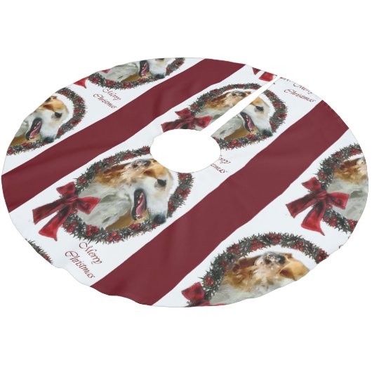 Borzoi Kerstmis Kerstboom Rok (Gekanteld)