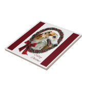 Borzoi Kerstmis Tegeltje (Zijkant)