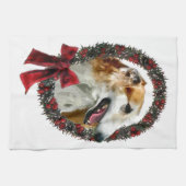 Borzoi Kerstmis Theedoek (Horizontaal)