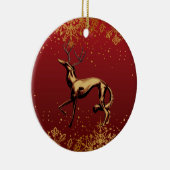 Borzoi Kerstversiering Keramisch Ornament (Rechts)