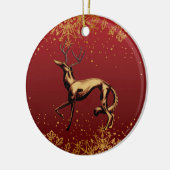 Borzoi Kerstversiering Keramisch Ornament (Links)