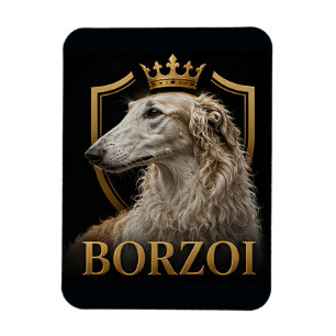 Borzoi Koninklijke Hond Elegante Windhondenliefheb Magneet