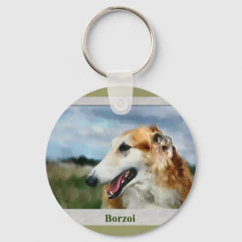 Borzoi Kunstcadeaus Sleutelhanger