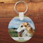 Borzoi Kunstcadeaus Sleutelhanger (Voorkant)