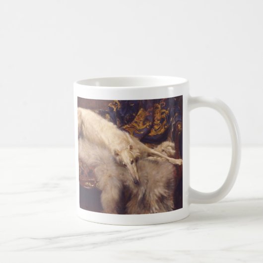 Borzoi Ligt Uitgestrekt Koffiemok (Rechts)