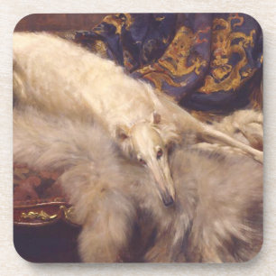 Borzoi Lounging 6-delig onderzetter set