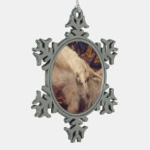 Borzoi Lounging kerstversiering Tin Sneeuwvlok Ornament (Links)
