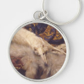 Borzoi Lounging Sleutelhanger (Voorkant)