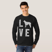 Borzoi Love 1 T-shirt (Voorkant volledig)