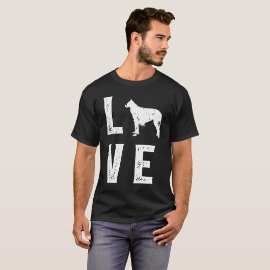 Borzoi Love  1 T-shirt (Voorkant volledig)