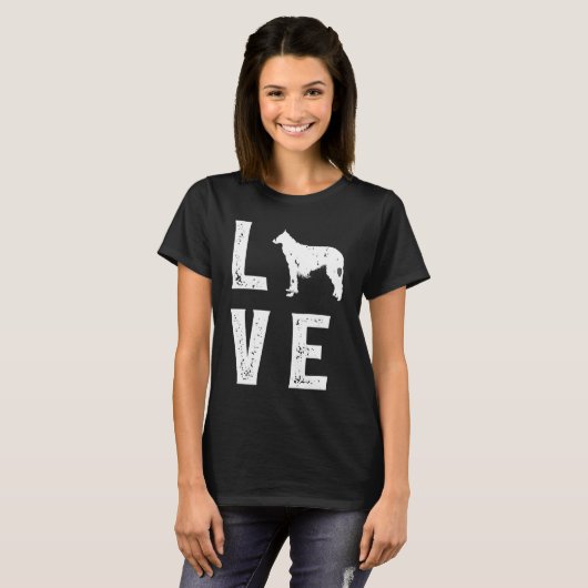 Borzoi Love  1 T-shirt (Voorkant volledig)