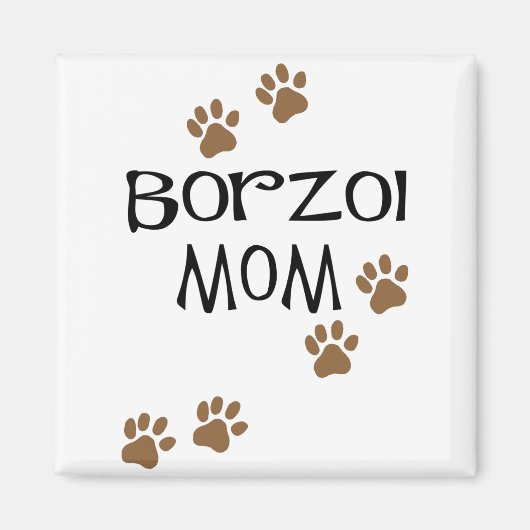 Borzoi mama magneet (Voorkant)