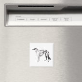 Borzoi Martynow Etsen Magneet (Insitu (Vaatwasser))