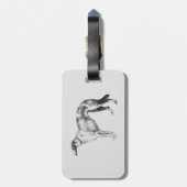 Borzoi Martynow Etsing Bagage Label (Achterkant verticaal)