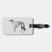 Borzoi Martynow Etsing Bagage Label (Achterkant horizontaal)