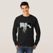 BORZOI MEME LANGE NEUS HOND T-SHIRT (Voorkant volledig)