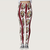 Borzoi Merry Kerstmis Leggings (Voorkant)