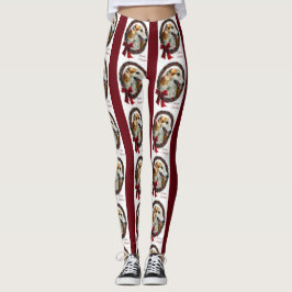 Borzoi Merry Kerstmis Leggings
