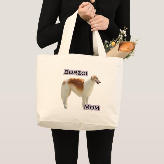 Borzoi Moeder 4 Grote Tote Bag (Voorkant (product))