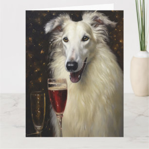 Borzoi Nieuwjaar Kaart