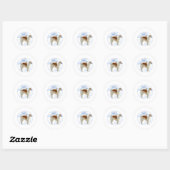 Borzoi Noel Ronde Sticker (Vel)