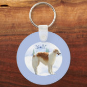 Borzoi Noel Sleutelhanger (Achterkant)