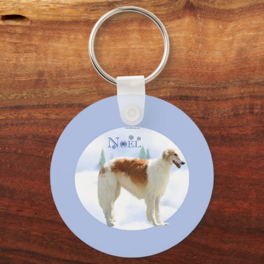 Borzoi Noel Sleutelhanger (Achterkant)